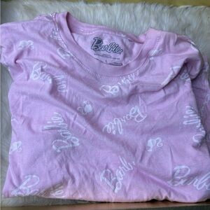 Cute Woman’s Pink Large Barbie Short Shirt